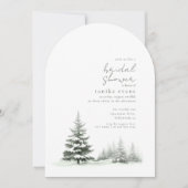 Rustieke Winter Vrijgezellenfeest Green Arch ID104 Kaart (Voorkant)