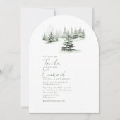 Rustieke Winter Wedding Arch Forest Green ID1049 Kaart (Voorkant)