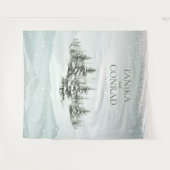 Rustieke Winter Wedding Arch Forest Green ID1049 Wandkleed (Voorkant (horizontaal))