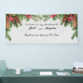 Rustieke Winter Wedding Banner Personaliseren (Beurs)