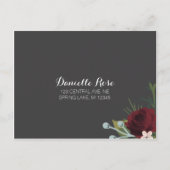 Rustieke Winter Wedding RSVP Uitnodiging Briefkaart (Achterkant)