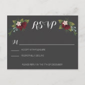 Rustieke Winter Wedding RSVP Uitnodiging Briefkaart (Voorkant)