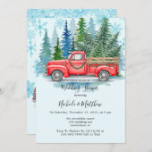 Rustieke Winter Wedding Truck Bruidsmeisjes Favori Kaart (Voorkant / Achterkant)