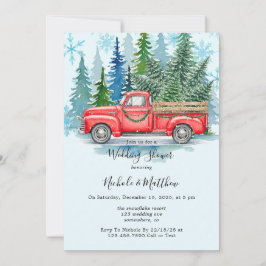 Rustieke Winter Wedding Truck Bruidsmeisjes Favori Kaart