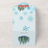 Rustieke Winter Wedding Truck Wedding All In One Uitnodiging (Buitenkant)