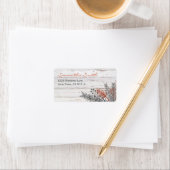 Rustieke Winter witgewassen hout bruiloft Etiket (Insitu)