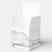 Rustieke Winter Wonderland Bruiloft Favor Box Bedankdoosjes (Geopend)