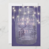 Rustieke Winter Wonderland Christmas Open House Kaart (Voorkant)