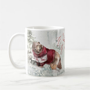 Rustieke Winter Wonderland Dieren in Sneeuw Koffiemok