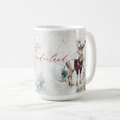 Rustieke Winter Wonderland Dieren in Sneeuw Koffiemok (Voorkant rechts)