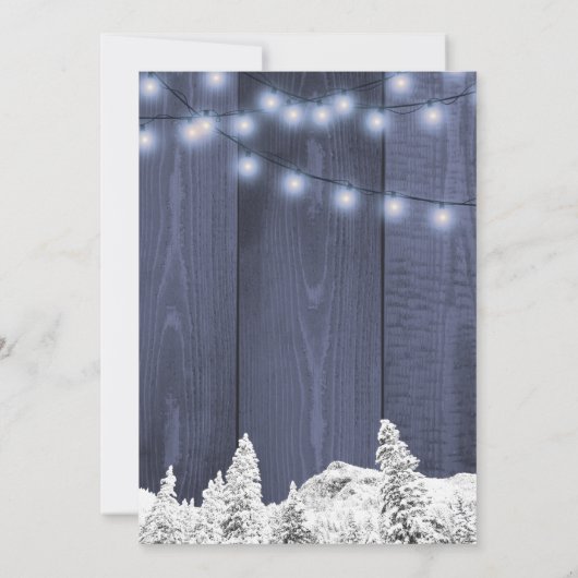 Rustieke winter wonderland kerstfeest kaart (Achterkant)