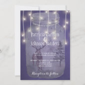 Rustieke Winter Wonderland Lights Chalkboard Weddi Kaart (Voorkant)
