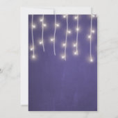 Rustieke Winter Wonderland Lights Chalkboard Weddi Kaart (Achterkant)