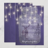 Rustieke Winter Wonderland Lights Chalkboard Weddi Kaart (Voorkant / Achterkant)