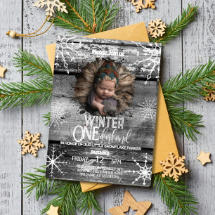 Rustieke Winter Wonderland Zilver Kaart