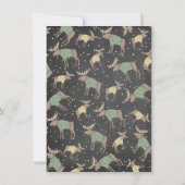 Rustieke Winter Woodland Moose en Baby shower Kaart (Achterkant)