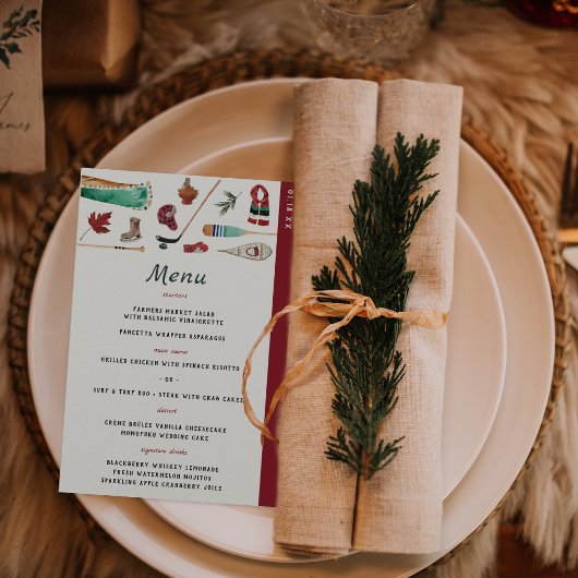 Rustieke Winterberg | Camping Bruiloftsmenu Menu