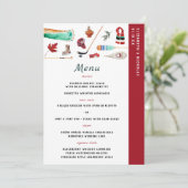 Rustieke Winterberg | Camping Bruiloftsmenu Menu (Staand voorkant)