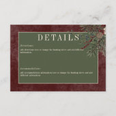 Rustieke winterbessen & dennen Bourgondië Details Informatiekaartje (Voorkant)