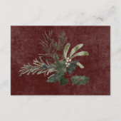 Rustieke winterbessen & dennen Bourgondië Details Informatiekaartje (Achterkant)