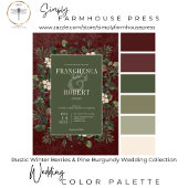 Rustieke winterbessen & dennen Bourgondische bruil Kaart