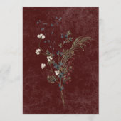 Rustieke winterbessen & dennen Bourgondische bruil Menu (Achterkant)