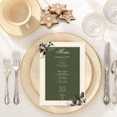 Rustieke winterbessen & dennenappel bruiloft menu