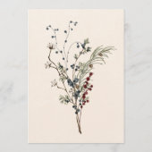 Rustieke winterbessen & dennenappel bruiloft menu (Achterkant)