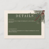 Rustieke winterbessen & dennenappel Details Informatiekaartje (Voorkant)