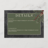 Rustieke winterbessen & dennenzwart Details Informatiekaartje (Voorkant)