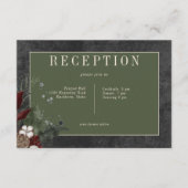 Rustieke winterbessen & dennenzwarte receptie informatiekaartje (Voorkant)