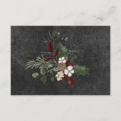 Rustieke winterbessen & dennenzwarte receptie informatiekaartje (Achterkant)