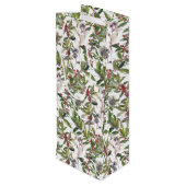 Rustieke winterbessen Vakantie Kerstwijn Wijn Cadeautas (Achterkant Gekanteld)