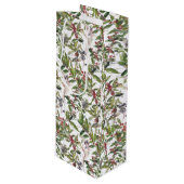 Rustieke winterbessen Vakantie Kerstwijn Wijn Cadeautas (Voorkant Gekanteld)