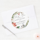 Rustieke winterbloemen | Bruiloft dank u Ronde Sticker (Envelop)