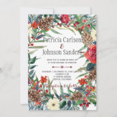 Rustieke winterbloemen en bessen | Bourgondië Kaart (Voorkant)