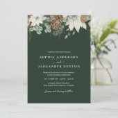 Rustieke winterbloemen kaart (Staand voorkant)