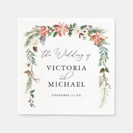 Rustieke winterbloemen | Kerstbruiloft Servet