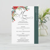 Rustieke winterbloemen | Modern huwelijksmenu Menu (Staand voorkant)