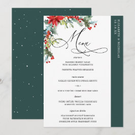 Rustieke Winterbloemen | Modern Trouwmenu Menu