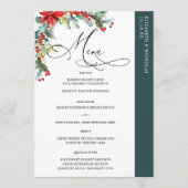 Rustieke Winterbloemen | Modern Trouwmenu Menu (Voorkant)