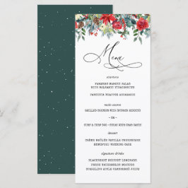 Rustieke Winterbloemen | Modern Trouwmenu Menu