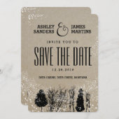 RUSTIEKE WINTERBOOM SAVE THE DATE (Voorkant / Achterkant)