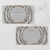 Rustieke winterboomtakken Elegant Visitekaartje (Voorkant / Achterkant)