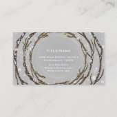 Rustieke winterboomtakken Elegant Visitekaartje (Achterkant)