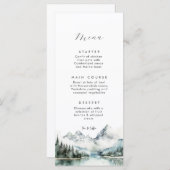 Rustieke winterbos berg Flat Menu (Voorkant / Achterkant)