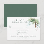 Rustieke winterdennen takken wijnstokken RSVP (Voorkant / Achterkant)