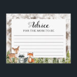 Rustieke winterdieren Woodland Advies voor mama Informatiekaartje<br><div class="desc">Rustieke Winterdieren Woodland Advies Voor Mama Kaart Gepersonaliseerd met uw eigen tekst!</div>