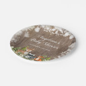 Rustieke winterdieren Woodland Verjaardag Papieren Bordje (Gekanteld)