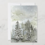 Rustieke Winterland Dennnen en Sparren Bruidsmeisj Kaart (Achterkant)